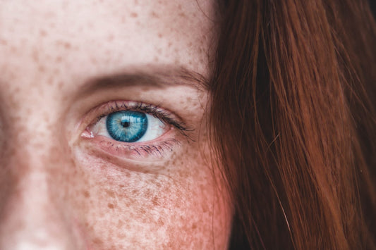 Woman's blue eye